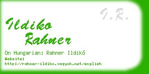 ildiko rahner business card